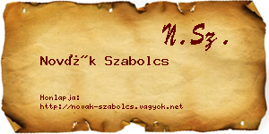 Novák Szabolcs névjegykártya