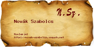 Novák Szabolcs névjegykártya